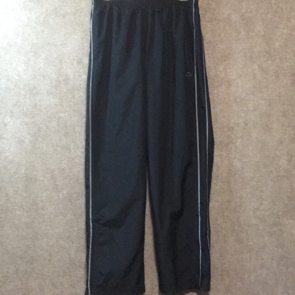 CHAMPION ATHLETIC RUNNING GOLF LOUNGEWEAR WIDE LEG PANTS 2 STRIPES M 32 L NWOT